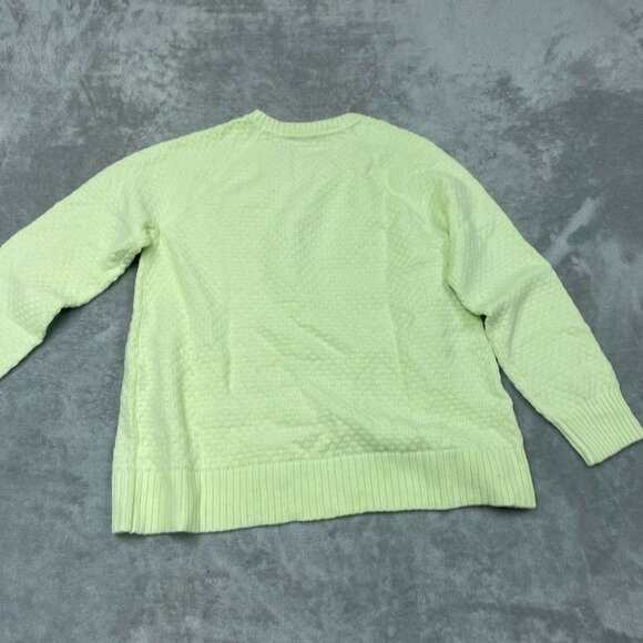 Joan Rivers Womens Lime Green Textured Sweater Size L Lightweight A0528 - Picture 6 of 7